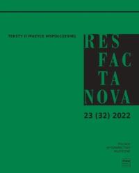 Okładka książki Res Facta Nova 23(32) 2022