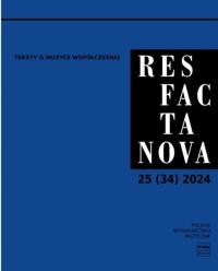 Okładka książki Res Facta Nova 25(34) 2024
