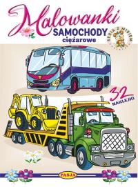 Samochody ciężarowe. Malowanki - seria z misiem. Autor: Kruszewski Włodzimierz, Ernest Błędowski. Dobreksiazki.pl Okładka książki Samochody ciężarowe. Malowanki - seria z misiem
