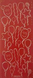 Opakowanie Stiker ażurowy 10x23cm czerwony