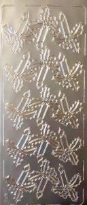 Opakowanie Stiker ażurowy 10x23cm srebrny