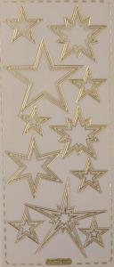 Opakowanie Stiker ażurowy 10x23cm transparentny złoty