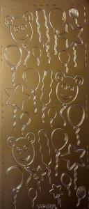 Opakowanie Stiker ażurowy 10x23cm złoty