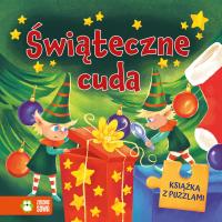 Świąteczne cuda. Książka z puzzlami. Autor: Opracowanie zbiorowe. Dobreksiazki.pl Okładka książki Świąteczne cuda. Książka z puzzlami