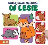 W lesie. Naklejkowe zwierzaki. Autor: Opracowanie zbiorowe. Dobreksiazki.pl Okładka książki W lesie. Naklejkowe zwierzaki