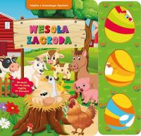 Okładka książki Wesoła zagroda. Książka z drewnianymi figurkami