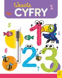 Wesołe cyfry. Flamaster suchościeralny. Wesoła nauka. Autor: Protasewicz Ewelina. Dobreksiazki.pl Okładka książki Wesołe cyfry. Flamaster suchościeralny. Wesoła nauka