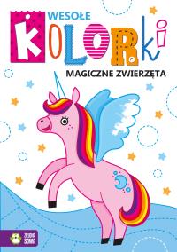 Wesołe kolorki. Magiczne zwierzęta. Autor: Opracowanie zbiorowe. Dobreksiazki.pl Okładka książki Wesołe kolorki. Magiczne zwierzęta