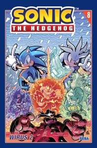 Wirus 2. Sonic the Hedgehog. Tom 8 wyd. 2025. Autor: Flynn Ian, Tracy Yardley, Adam Bryce Thomas. Dobreksiazki.pl Okładka książki Wirus 2. Sonic the Hedgehog. Tom 8 wyd. 2025