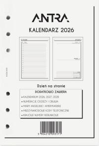 Wkład kalendarzowy 2026 A5 DNS. Wydawca: Antra. Dobreksiazki.pl Opakowanie Wkład kalendarzowy 2026 A5 DNS