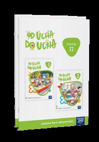 Wychowanie przedszkolne OD UCHA DO UCHA 4-latki Poziom 2 Zestaw kart aktywności. Autor: Stalmach-Tkacz Anna, Karina Mucha. Dobreksiazki.pl Okładka książki Wychowanie przedszkolne OD UCHA DO UCHA 4-latki Poziom 2 Zestaw kart aktywności