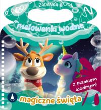 Zadanka & malowanki wodne. Magiczne święta. Autor: Wioleta Żyłowska. Dobreksiazki.pl Okładka książki Zadanka & malowanki wodne. Magiczne święta