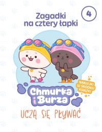 Okładka książki Zagadki na cztery łapki. Tom 4. Chmurka i Burza uczą się pływać