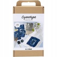 Opakowanie Zestaw DIY do Cyjanotypii na tkaninach