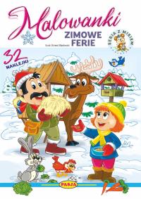 Zimowe ferie. Malowanki. Autor: Kruszewski Włodzimierz, Ernest Błędowski. Dobreksiazki.pl Okładka książki Zimowe ferie. Malowanki