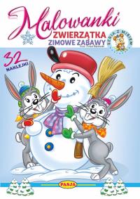 Zwierzątka- zimowe zabawy. Malowanki. Autor: Kruszewski Włodzimierz, Ernest Błędowski. Dobreksiazki.pl Okładka książki Zwierzątka- zimowe zabawy. Malowanki