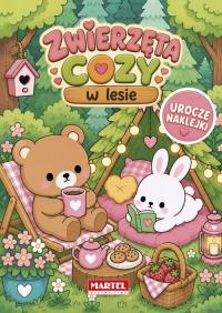 Okładka książki Zwierzęta cozy w lesie z naklejkami