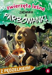 Zwierzęta leśne. Zadanka & farbowanki. Autor: Monika Ślizowska. Dobreksiazki.pl Okładka książki Zwierzęta leśne. Zadanka & farbowanki