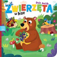 Zwierzęta w lesie. Duże puzzle. Autor: Michalec Bogusław. Dobreksiazki.pl Okładka książki Zwierzęta w lesie. Duże puzzle