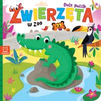 Zwierzęta w zoo. Duże puzzle. Autor: Michalec Bogusław. Dobreksiazki.pl Okładka książki Zwierzęta w zoo. Duże puzzle