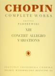 Okładka książki Chopin Complete Works XIII Concert Allegro Variations
