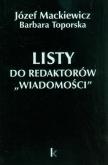 Okładka książki Listy do redaktorów 'Wiadomości'