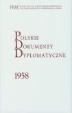 Okładka książki Polskie Dokumenty Dyplomatyczne 1958