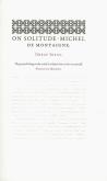 Okładka książki On Solitude