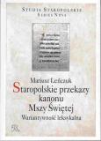 Okładka książki Staropolskie przekazy kanonu Mszy Świętej