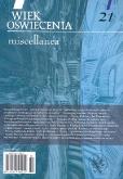 Opakowanie Wiek Oświecenia t. 21 Miscellanea