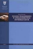 Okładka książki Zasada wzajemności w społeczeństwie informacyjnym