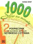 1000 słów na minutę. Autor: Iwona Krop. Dobreksiazki.pl Okładka książki 1000 słów na minutę