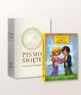 Okładka książki Pismo Święte białe + Zeszyt w Kratkę- pakiet