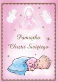 Okładka książki Pamiątka chrztu św. - różowa