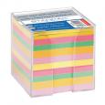 Opakowanie Kubik plastikowy duży kolorowe karteczki 85x85mm