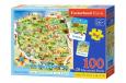 Okładka książki Puzzle 100+28 Mapa Polski CASTOR