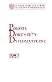 Okładka książki Polskie Dokumenty Dyplomatyczne 1957