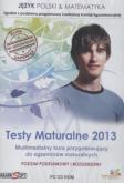 Opakowanie Język polski i Matematyka Testy maturalne 2013 PC CD-ROM