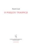 Okładka książki O pojęciu tradycji