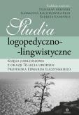 Okładka książki Studia logopedyczno-lingwistyczne