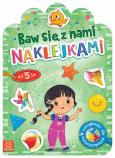 Okładka książki Baw się z nami naklejkami od 5 lat. Łamigłówki dla przedszkolaka