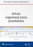 Okładka książki Arkusz organizacji pracy przedszkola
