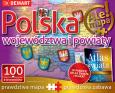 Okładka książki Puzzle: Polska-województwa i powiaty+atlas