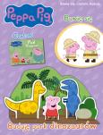 Peppa Pig. Bawię się, czytam, buduję park dinozaurów. Autor: Opracowanie zbiorowe. Dobreksiazki.pl Okładka książki Peppa Pig. Bawię się, czytam, buduję park dinozaurów