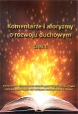 Okładka książki Komentarze i aforyzmy o rozwoju duchowym Część 1