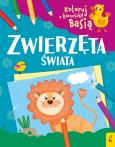 Okładka książki ZWIERZĘTA ŚWIATA KOLORUJ Z KACZUSZKĄ BASIĄ