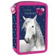 Opakowanie Piórnik z wyp. dwukomorowy Konie 17 DERFORM
