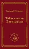 Okładka książki TAKO RZECZE ZARATUSTRA WYD. 3