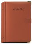 Opakowanie Terminarz 2020 B6 Lux złocony z zapinką brązowy