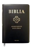 Okładka książki Biblia pierwszego Kościoła z paginat. czarna